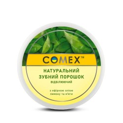 Wybielający proszek do zębów Comex / z olejkiem eterycznym z cytryny i mięty, 70 gr
