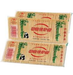 Wooden bamboo toothpicks disposable for home "Panda", 100 pcs